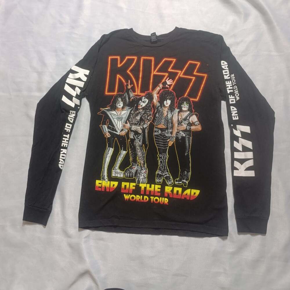 Kiss End Of The Road World Tour Long Sleeve Shirt Size S